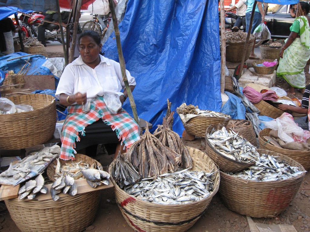 A vendor at Margao Fish Market. Photo credit: Flickr/ Wikimedia Commons CC-BY-SA-2.0 A vendor at Margao Fish Market. Photo credit: Flickr/ Wikimedia Commons CC-BY-SA-2.0