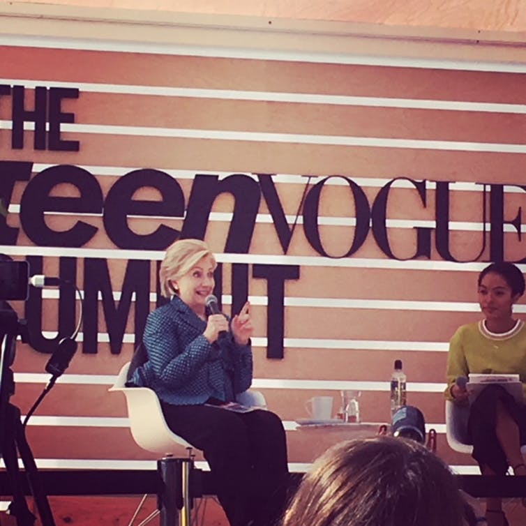 Hillary Clinton with Yara Shahidi. Photo credit: Jessalynn Keller Hillary Clinton with Yara Shahidi. Photo credit: Jessalynn Keller