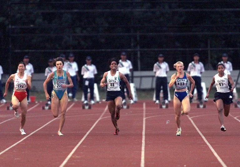 Mistry (centre) races at the XIII Asian Athletic Championships in 2000. Image credit: Oka Budhi/AFP Mistry (centre) races at the XIII Asian Athletic Championships in 2000. Image credit: Oka Budhi/AFP