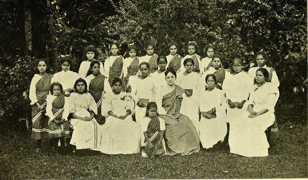 Countess Canavarro with teachers and students of Sanghamitta Girls’ School. Photo credit: The Open Court Countess Canavarro with teachers and students of Sanghamitta Girls’ School. Photo credit: The Open Court
