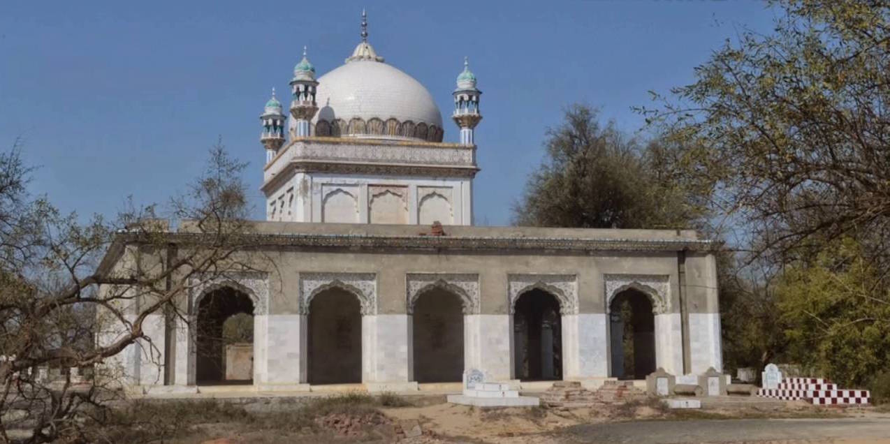 Ahmad Khan Kharral's tomb in Jhamra town. (Credit: YouTube) Ahmad Khan Kharral's tomb in Jhamra town. (Credit: YouTube)