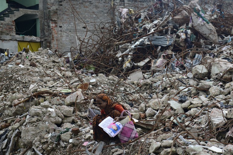 The collapse of the Rana Plaza garment factory in 2013, which killed 1,135 people, was Bangladesh's worst industrial disaster. Image credit: AFP/Munir uz Zaman The collapse of the Rana Plaza garment factory in 2013, which killed 1,135 people, was Bangladesh's worst industrial disaster. Image credit: AFP/Munir uz Zaman