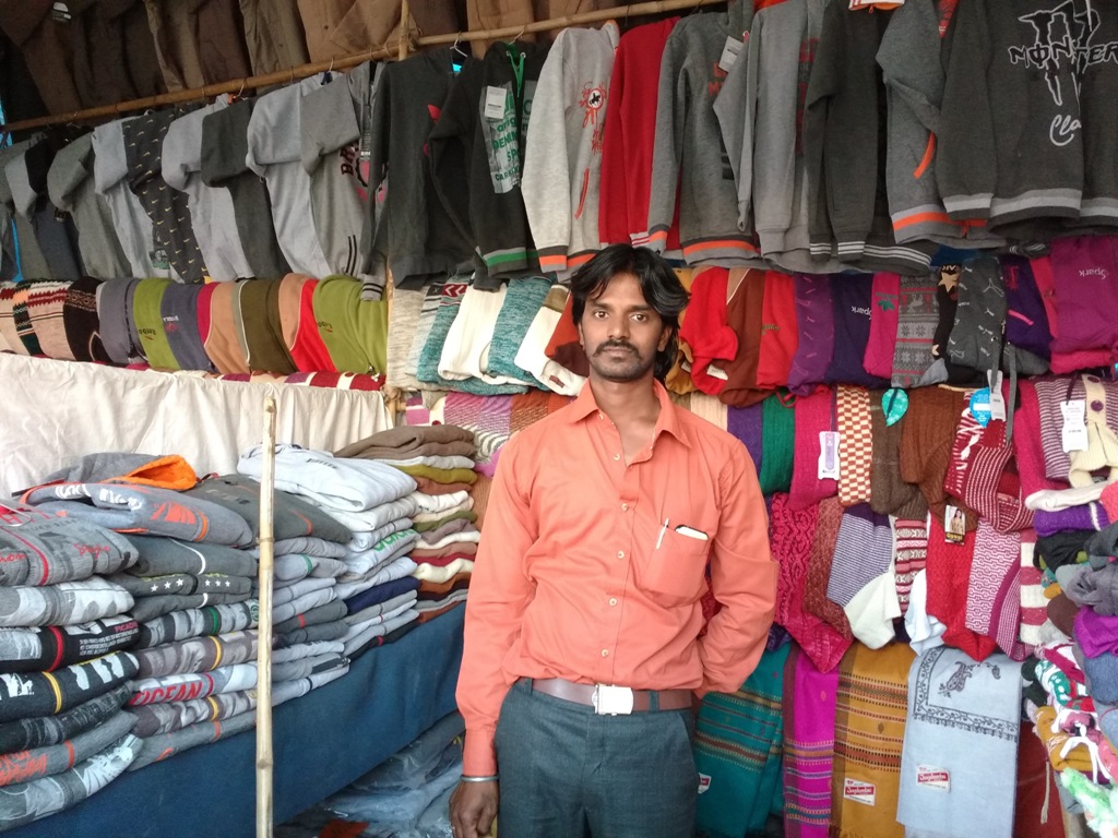GR Subramanyam at his stall. GR Subramanyam at his stall.