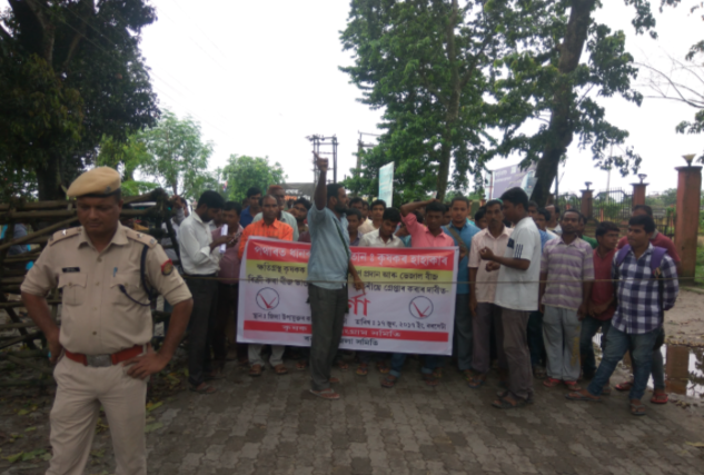 Rice growers demand compensation for crop ruined by spurious seeds in Barpeta, Assam, in June. (Credit: Arunabh Saikia) Rice growers demand compensation for crop ruined by spurious seeds in Barpeta, Assam, in June. (Credit: Arunabh Saikia)