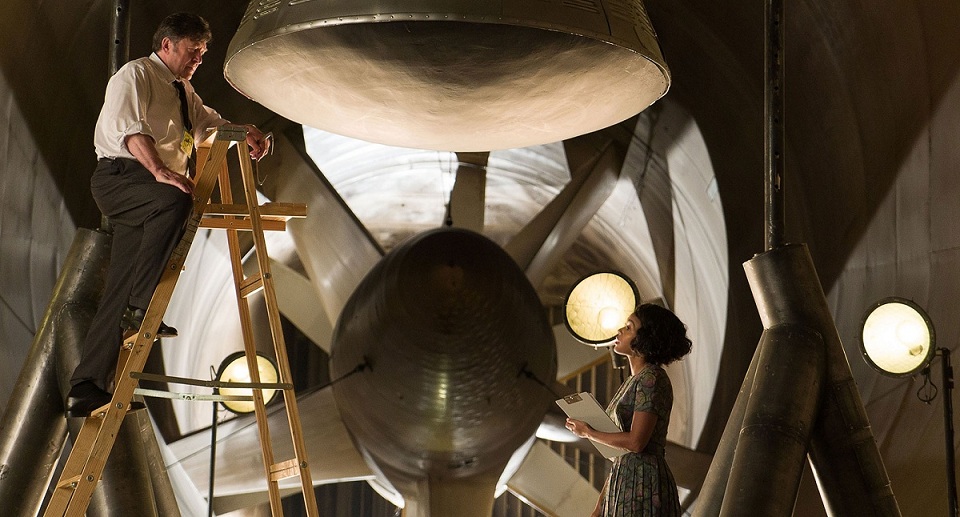 Janelle Monae (right) as space engineer Mary Jackson in Hidden Studios. Courtesy Fox Star Studios. Janelle Monae (right) as space engineer Mary Jackson in Hidden Studios. Courtesy Fox Star Studios.