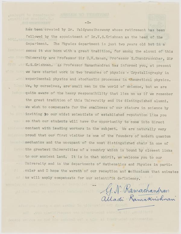 A letter GNR co-wrote to Paul Dirac. A letter GNR co-wrote to Paul Dirac.