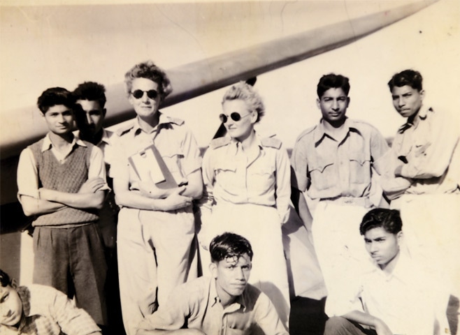 Mrs Zofia Turowicz (third from left) with other instructors and cadets (Chaklala,1954). Mrs Zofia Turowicz (third from left) with other instructors and cadets (Chaklala,1954).