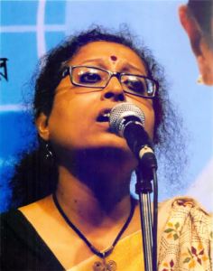 Rongili Biswas, an exponent-scholar of Bhatiyali. Rongili Biswas, an exponent-scholar of Bhatiyali.