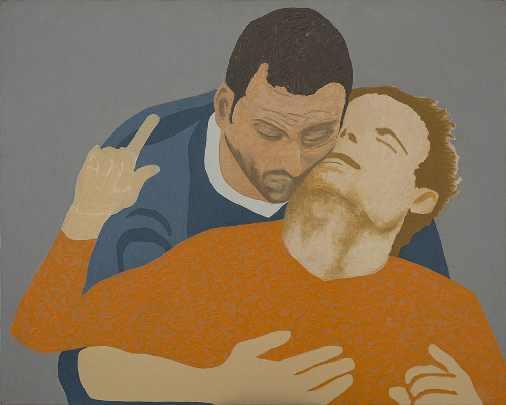 GIEVE PATEL, Embrace, 2016, oil on board, 24.8 x 31 in GIEVE PATEL, Embrace, 2016, oil on board, 24.8 x 31 in