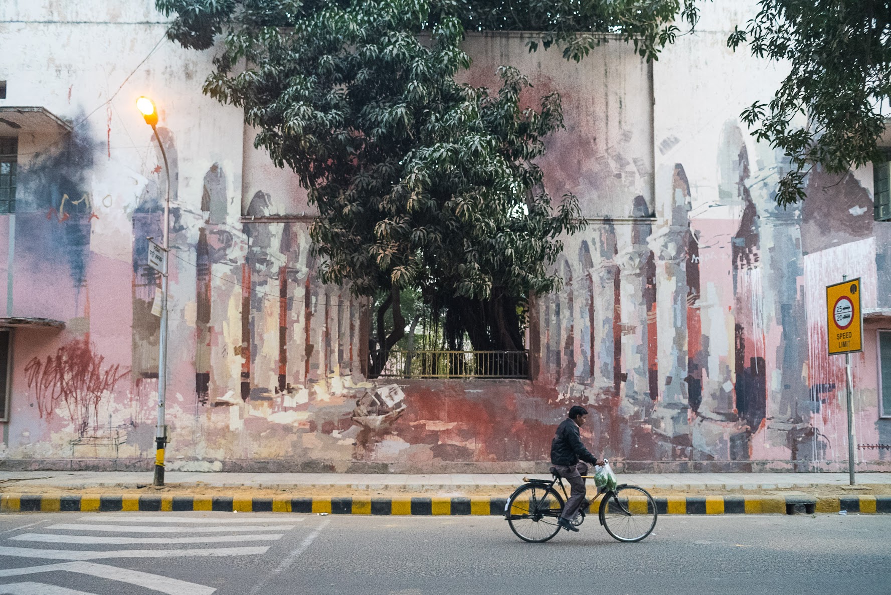 'The Origin Of The World' by Spanish artist Borondo, Block 11, Lodhi Colony. (Photograph: Naman Saraiya). 'The Origin Of The World' by Spanish artist Borondo, Block 11, Lodhi Colony. (Photograph: Naman Saraiya).