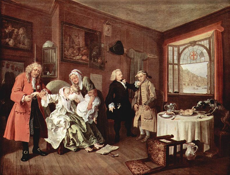 Marriage à-la-mode, by William Hogarth. Marriage à-la-mode, by William Hogarth.
