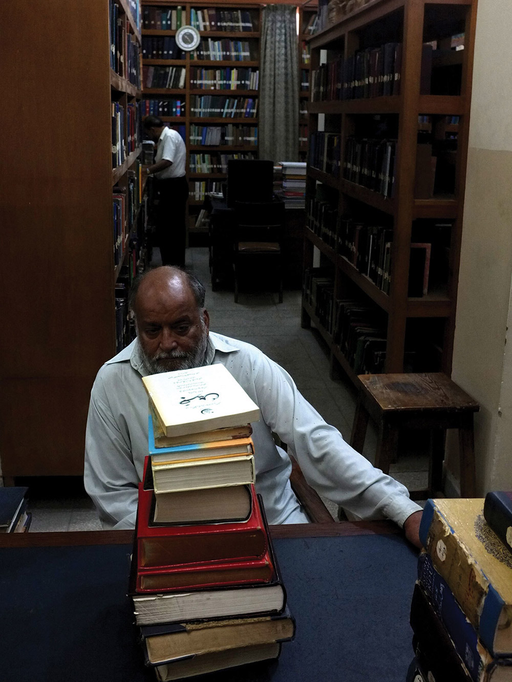 A staffer at the Urdu Dictionary Board in Karachi. Photo credit: Arif Mahmood/White Star A staffer at the Urdu Dictionary Board in Karachi. Photo credit: Arif Mahmood/White Star