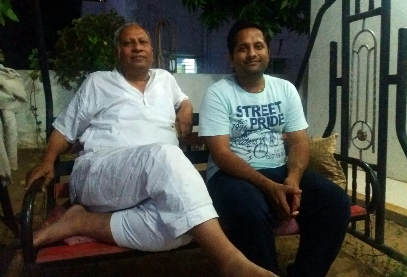 Arvind and Sagar Patel at their home in Mehsana Nagar Society in Vadodara. Arvind and Sagar Patel at their home in Mehsana Nagar Society in Vadodara.
