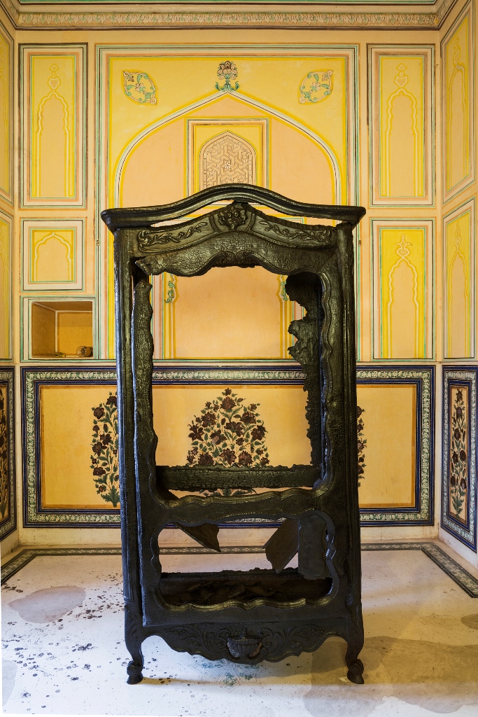 Arman, The Day After, 1984, Burned furniture cast in Bronze. Credit: Dhruv Malhotra. Courtesy: Saat Saath Arts Arman, The Day After, 1984, Burned furniture cast in Bronze. Credit: Dhruv Malhotra. Courtesy: Saat Saath Arts