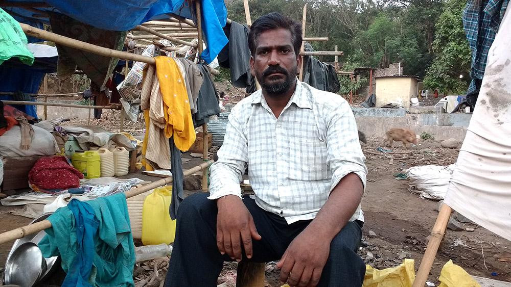 Prabhu Rathod had to send his sons back home to Latur after they fell ill in Mumbai. (Photo credit: Mridula Chari). Prabhu Rathod had to send his sons back home to Latur after they fell ill in Mumbai. (Photo credit: Mridula Chari).
