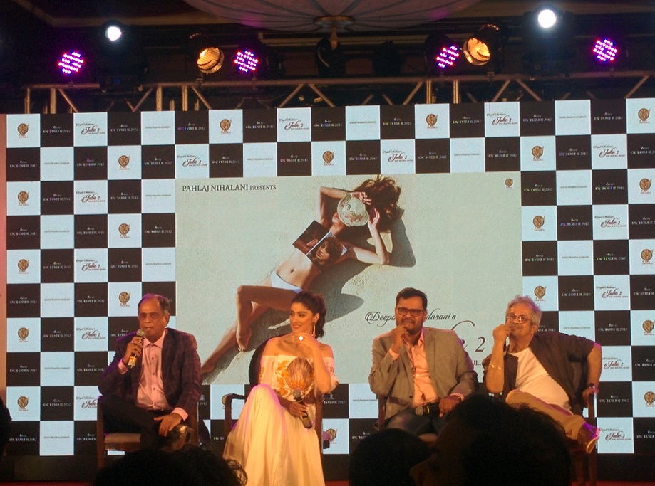 Pahlaj Nihalani, Raai Laxmi, Vijay Nair and Deepak Shivdasani at the trailer launch of Julie 2. Pahlaj Nihalani, Raai Laxmi, Vijay Nair and Deepak Shivdasani at the trailer launch of Julie 2.