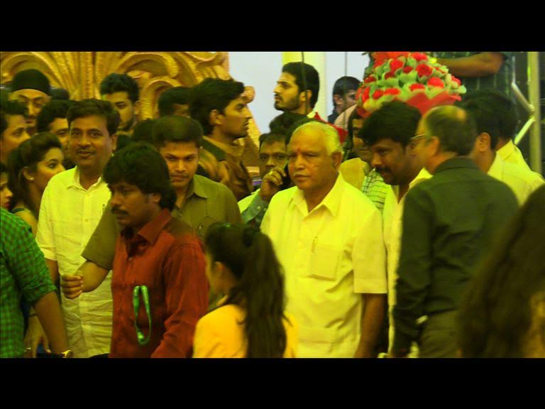 BJP leader BS BS Yeddyurappa at the wedding. G Janardhana Reddy was a former minister in the BJP government led by Yeddyurappa until July 2011 BJP leader BS BS Yeddyurappa at the wedding. G Janardhana Reddy was a former minister in the BJP government led by Yeddyurappa until July 2011