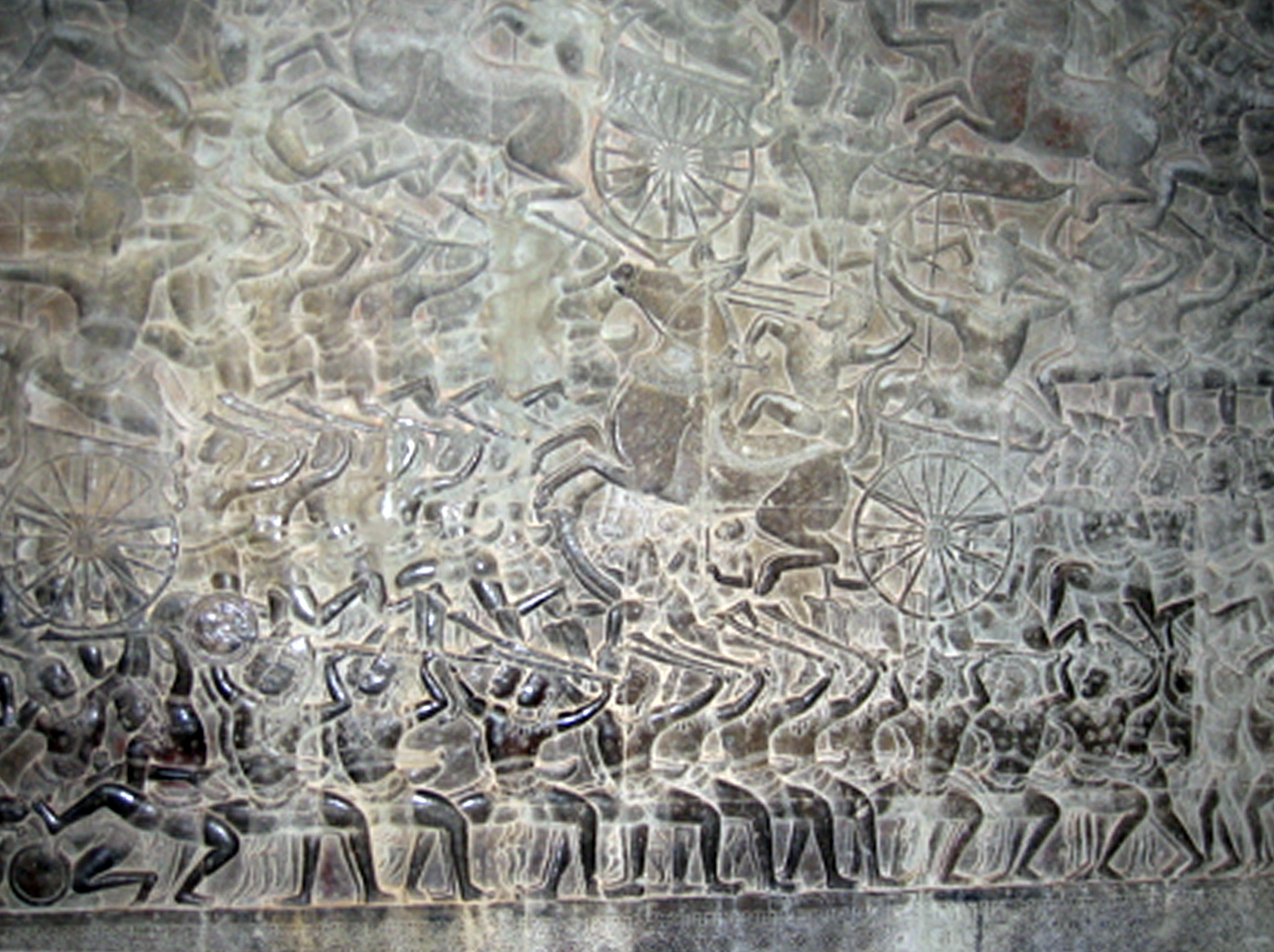 Bas relief showing a battle scene from Mahabharata. Photo credit: Smita Dutta Makhija Bas relief showing a battle scene from Mahabharata. Photo credit: Smita Dutta Makhija