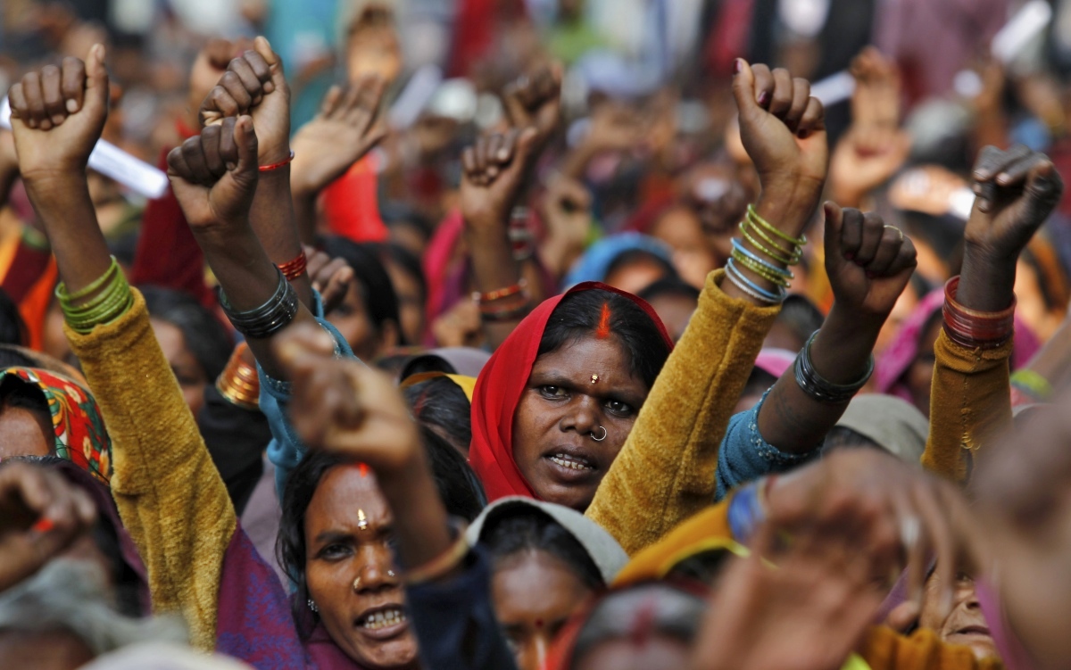 Forest dwellers demand rights to their lands at a rally in Delhi. (Credit: Parivartan Sharma / Reuters) Forest dwellers demand rights to their lands at a rally in Delhi. (Credit: Parivartan Sharma / Reuters)