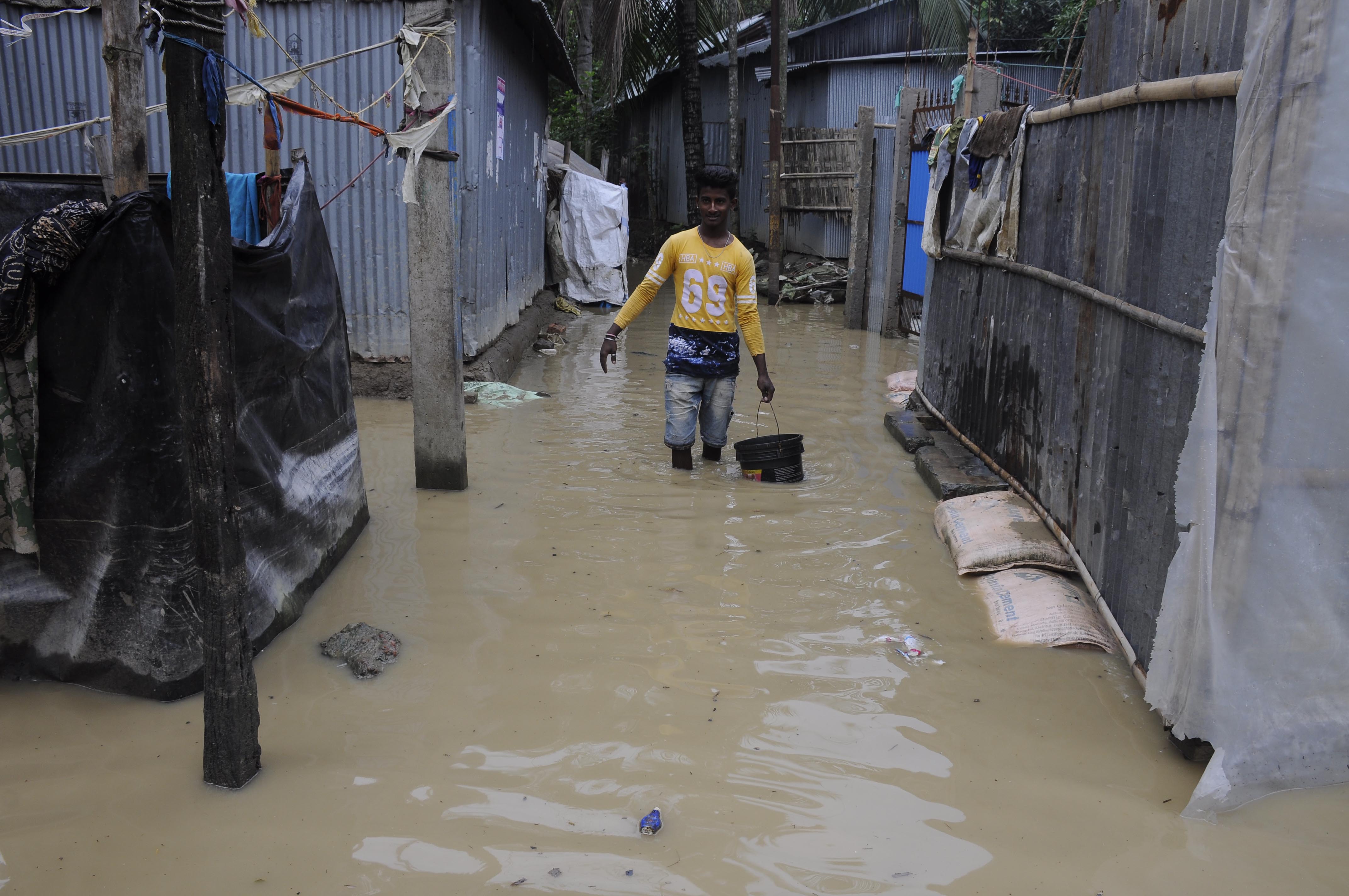 A person learning flow water in a suburb on the outskirts of Agartala A person learning flow water in a suburb on the outskirts of Agartala
