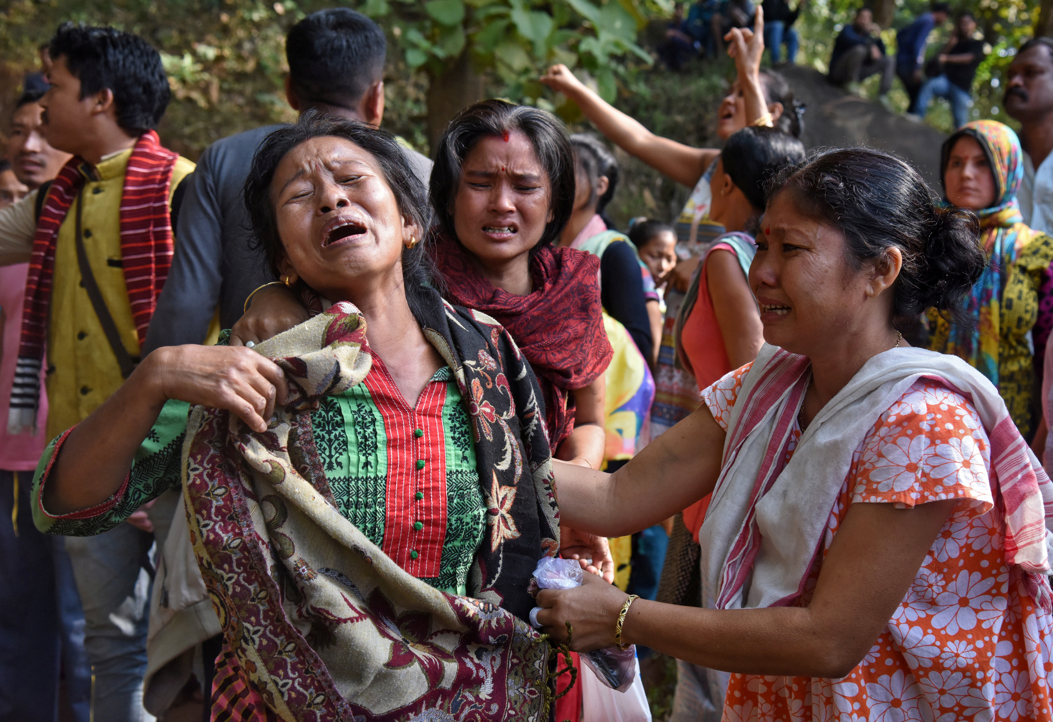 Women whose homes were demolished break down on Monday. (Photo credit: Reuters). Women whose homes were demolished break down on Monday. (Photo credit: Reuters).