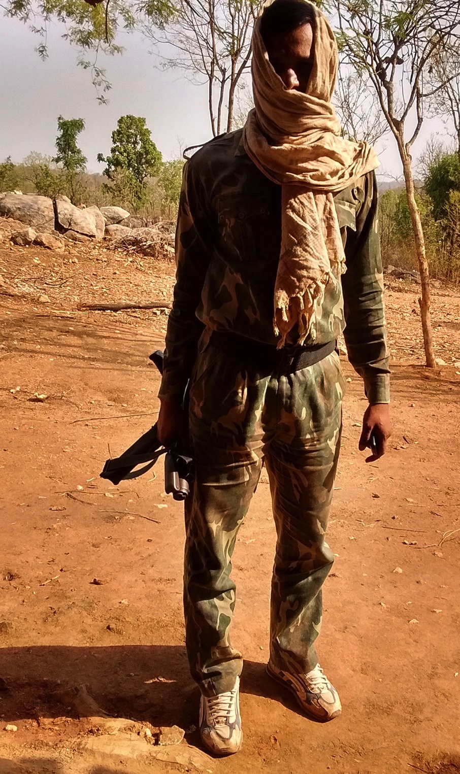 Yadav, a former Maoist, took up arms again after being attacked by a splinter group Jharkhand Jan Mukti Parishad. (Photo credit: Anumeha Yadav). Yadav, a former Maoist, took up arms again after being attacked by a splinter group Jharkhand Jan Mukti Parishad. (Photo credit: Anumeha Yadav).