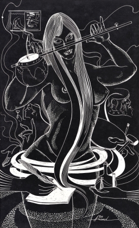 Muse of the artist (1968)/Art by Brij Mohan Anand. Muse of the artist (1968)/Art by Brij Mohan Anand.