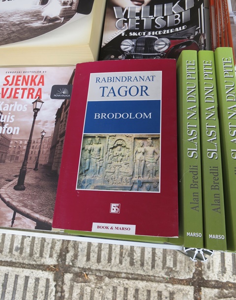 Rabindranath Tagore's 'The Wreck' on sale in a book market in Sarajevo, Bosnia and Herzegovina. Credit: Dinyar Patel Rabindranath Tagore's 'The Wreck' on sale in a book market in Sarajevo, Bosnia and Herzegovina. Credit: Dinyar Patel