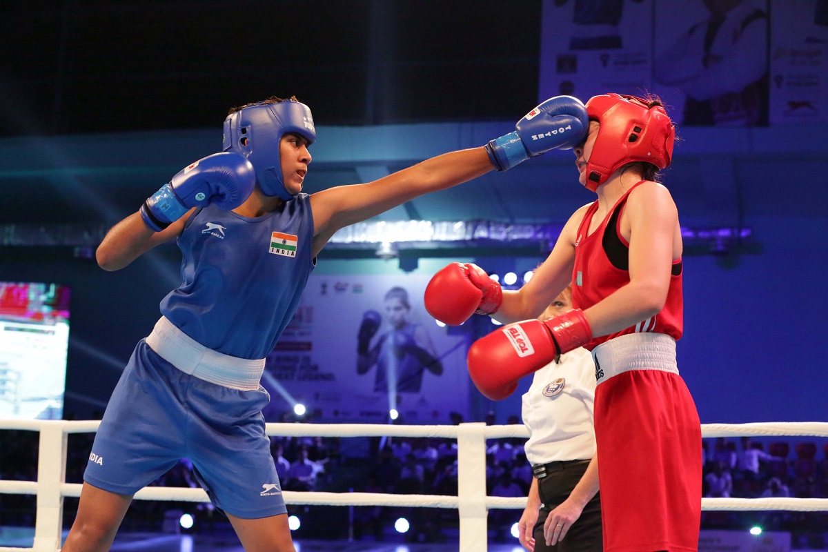 Shashi Chopra (left), India's 57 kg finalist, swears that she is yet to touch meat | Photo credit: BFI Shashi Chopra (left), India's 57 kg finalist, swears that she is yet to touch meat | Photo credit: BFI