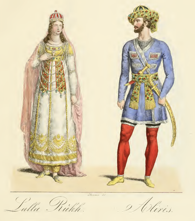 Grand Duchess Alexandra Feodorovna as Lalla Rookh and Prince Wilhelm of Prussia as Aliris, Berlin, 1821 drawn by Wilhelm Hensel Grand Duchess Alexandra Feodorovna as Lalla Rookh and Prince Wilhelm of Prussia as Aliris, Berlin, 1821 drawn by Wilhelm Hensel
