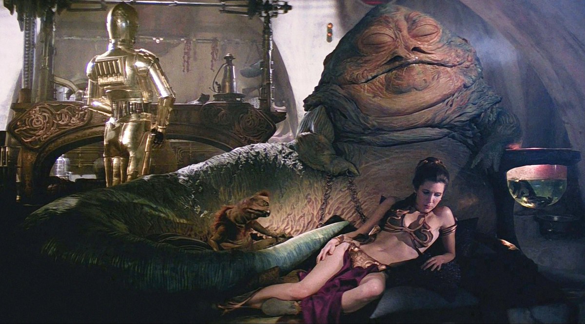 Carrie Fisher and other characters in ‘Return of the Jedi’ (1983). Carrie Fisher and other characters in ‘Return of the Jedi’ (1983).
