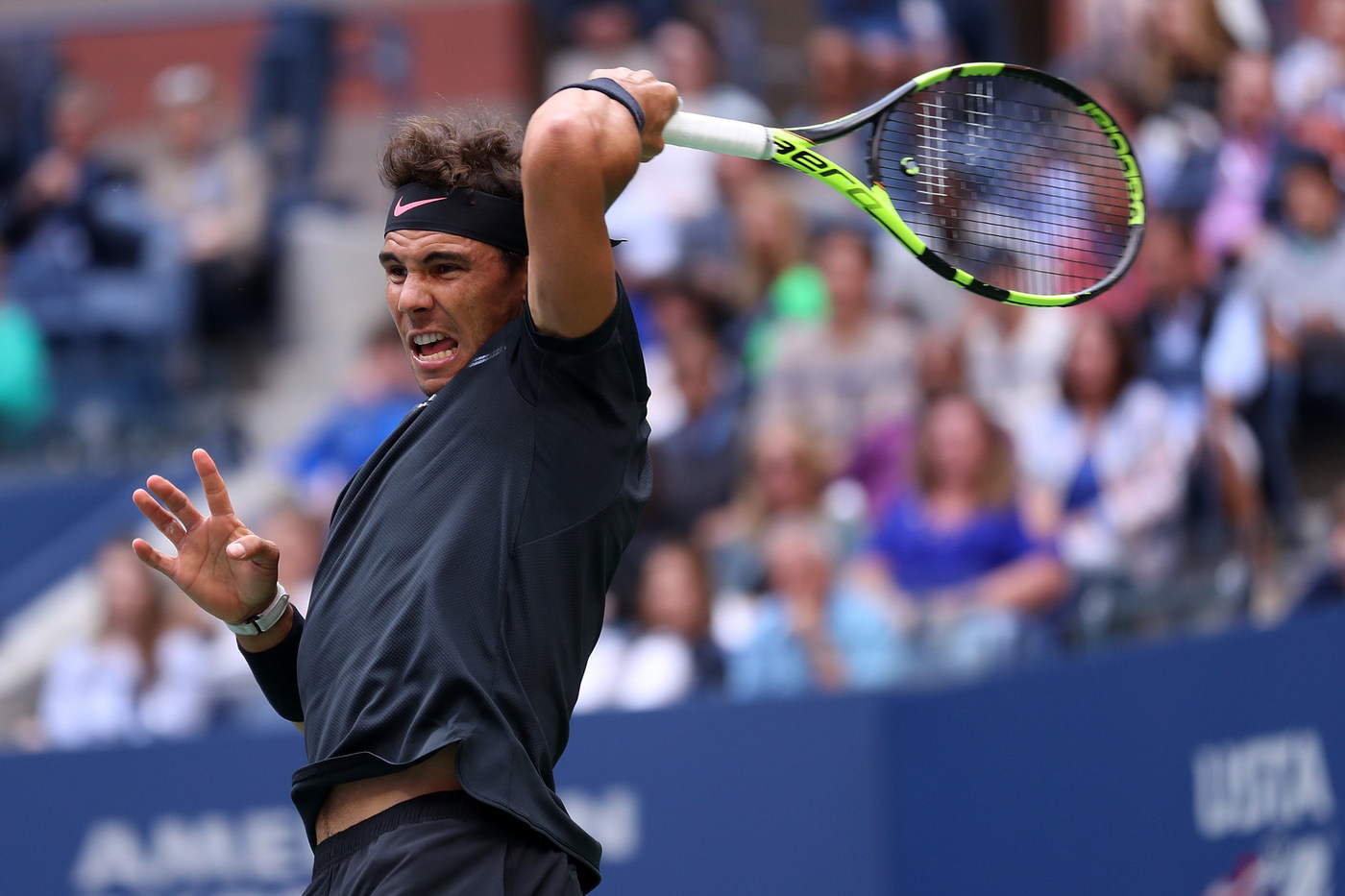 The one thing that hasn't changed about Rafa is that devastating forehand. Image credit: USTA The one thing that hasn't changed about Rafa is that devastating forehand. Image credit: USTA