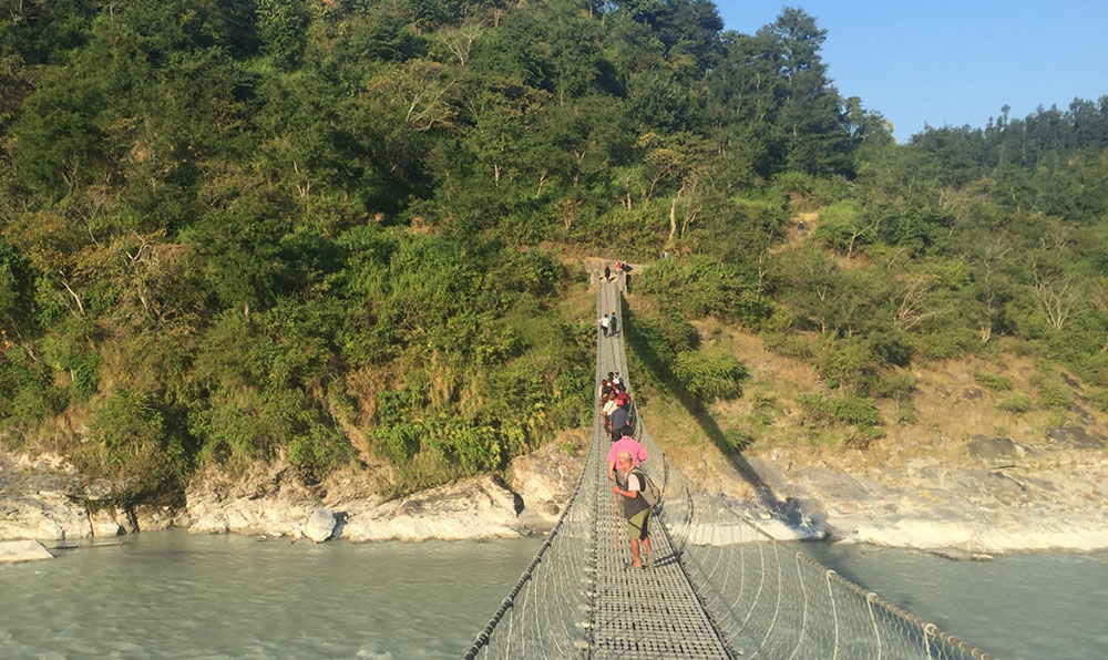 The bridge that crosses Seti River in Damauli, Tanahu, Nepal. Photo credit: International Accountability Project The bridge that crosses Seti River in Damauli, Tanahu, Nepal. Photo credit: International Accountability Project