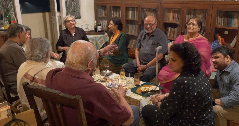 Scenes from a party at Ganga Vihar, where the guests included Shyam Benegal (centre). Courtesy Gautam Sonti. Scenes from a party at Ganga Vihar, where the guests included Shyam Benegal (centre). Courtesy Gautam Sonti.