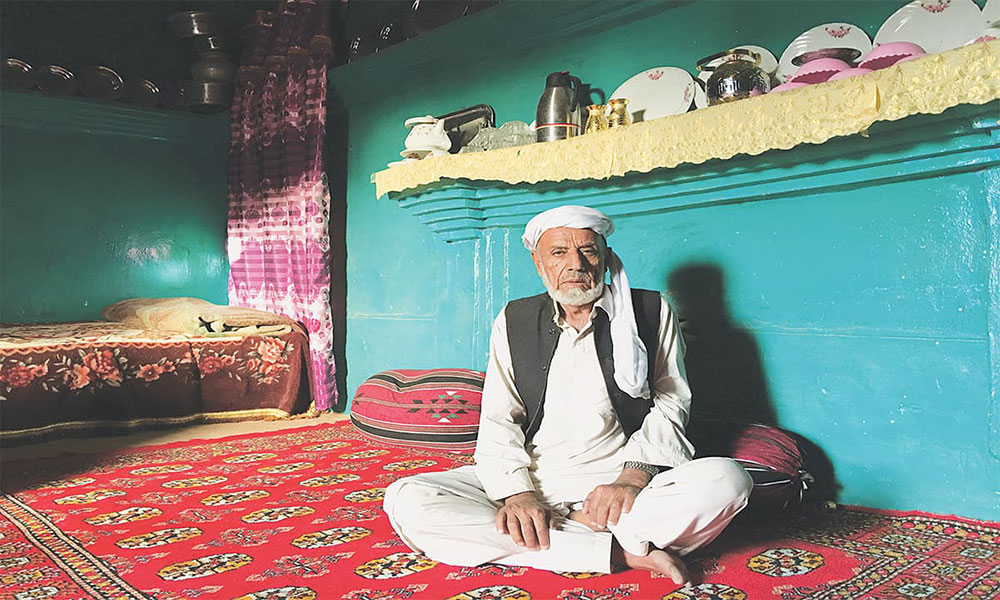 Haji Muhammad Bukhsh at his home in Kharan district, Balochistan. Photo credit: Subuk Hasnain Haji Muhammad Bukhsh at his home in Kharan district, Balochistan. Photo credit: Subuk Hasnain