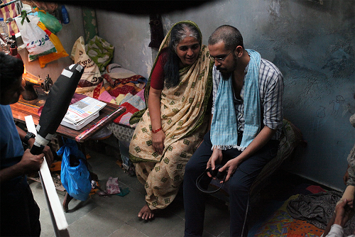 Sushma Deshpande and director Devashish Makhija on the sets of Ajji. Courtesy Yoodlee Films. Sushma Deshpande and director Devashish Makhija on the sets of Ajji. Courtesy Yoodlee Films.