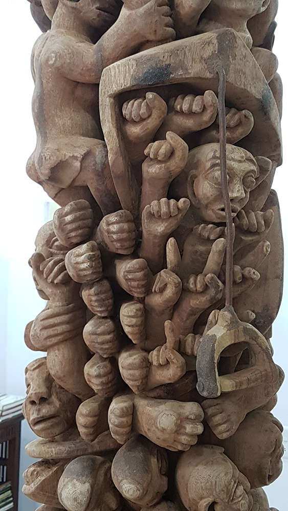 Detail of Rajkumar's sculpture Detail of Rajkumar's sculpture