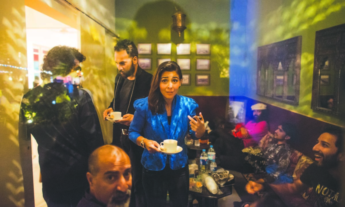The band members of Sounds of Kolachi share a light moment backstage | Mohammad Ali, White Star The band members of Sounds of Kolachi share a light moment backstage | Mohammad Ali, White Star