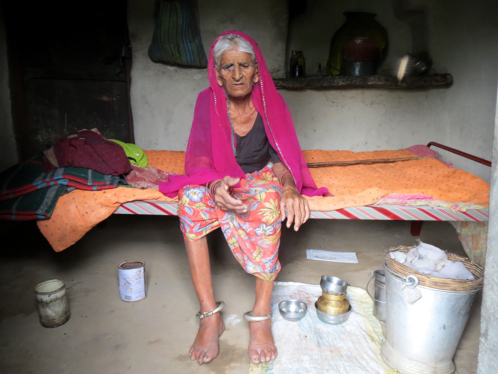 Daku Devi is 90, bed-ridden and lives by herself in Kushalpura in Rajsamand. She was recorded as dead and her widow pension of Rs 750 stopped after she failed to open a bank account. Daku Devi is 90, bed-ridden and lives by herself in Kushalpura in Rajsamand. She was recorded as dead and her widow pension of Rs 750 stopped after she failed to open a bank account.