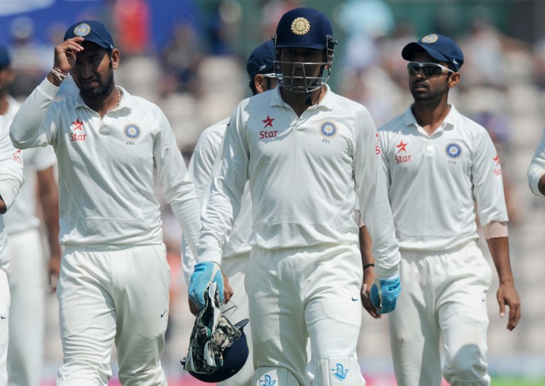 Dhoni's Test retirement in the middle of a series came as a surprise to all. Image Credit: AFP/Olly Greenwood Dhoni's Test retirement in the middle of a series came as a surprise to all. Image Credit: AFP/Olly Greenwood