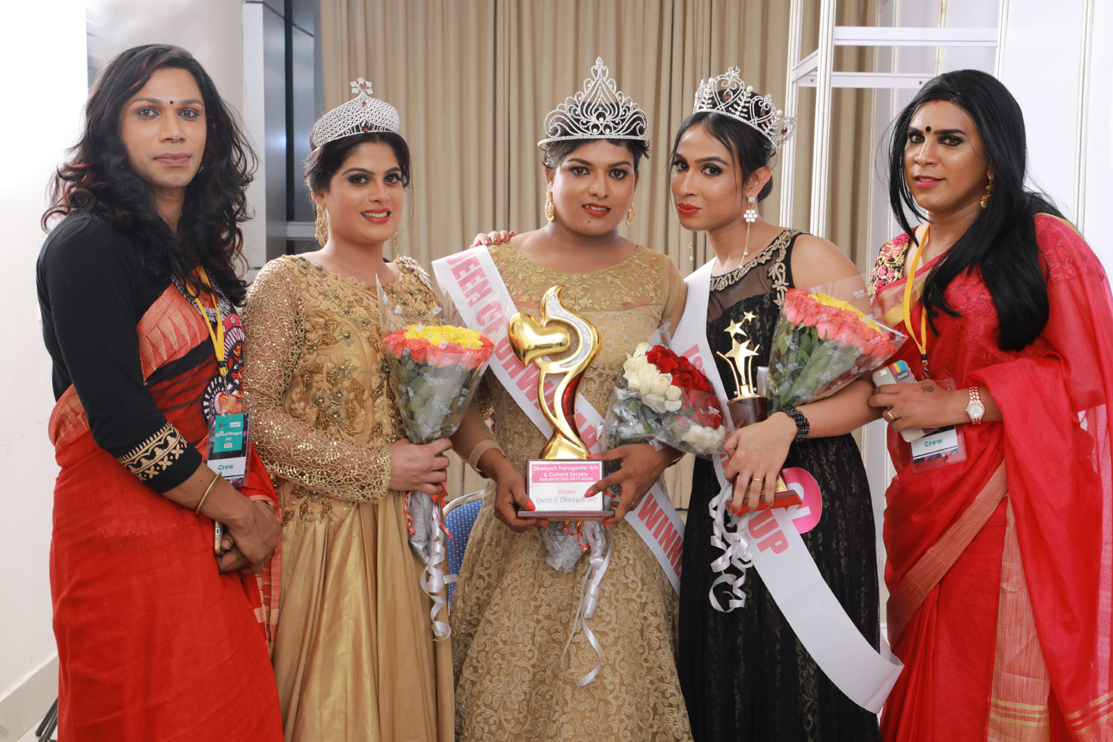 The winners with transgender activists Sheetal Shyam and Renju Renjimar. Photo credit: Justin Anthony The winners with transgender activists Sheetal Shyam and Renju Renjimar. Photo credit: Justin Anthony