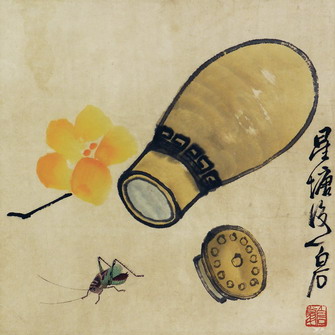 A pet cricket and its container made of a gourd. Credit: Wikimedia Commons A pet cricket and its container made of a gourd. Credit: Wikimedia Commons