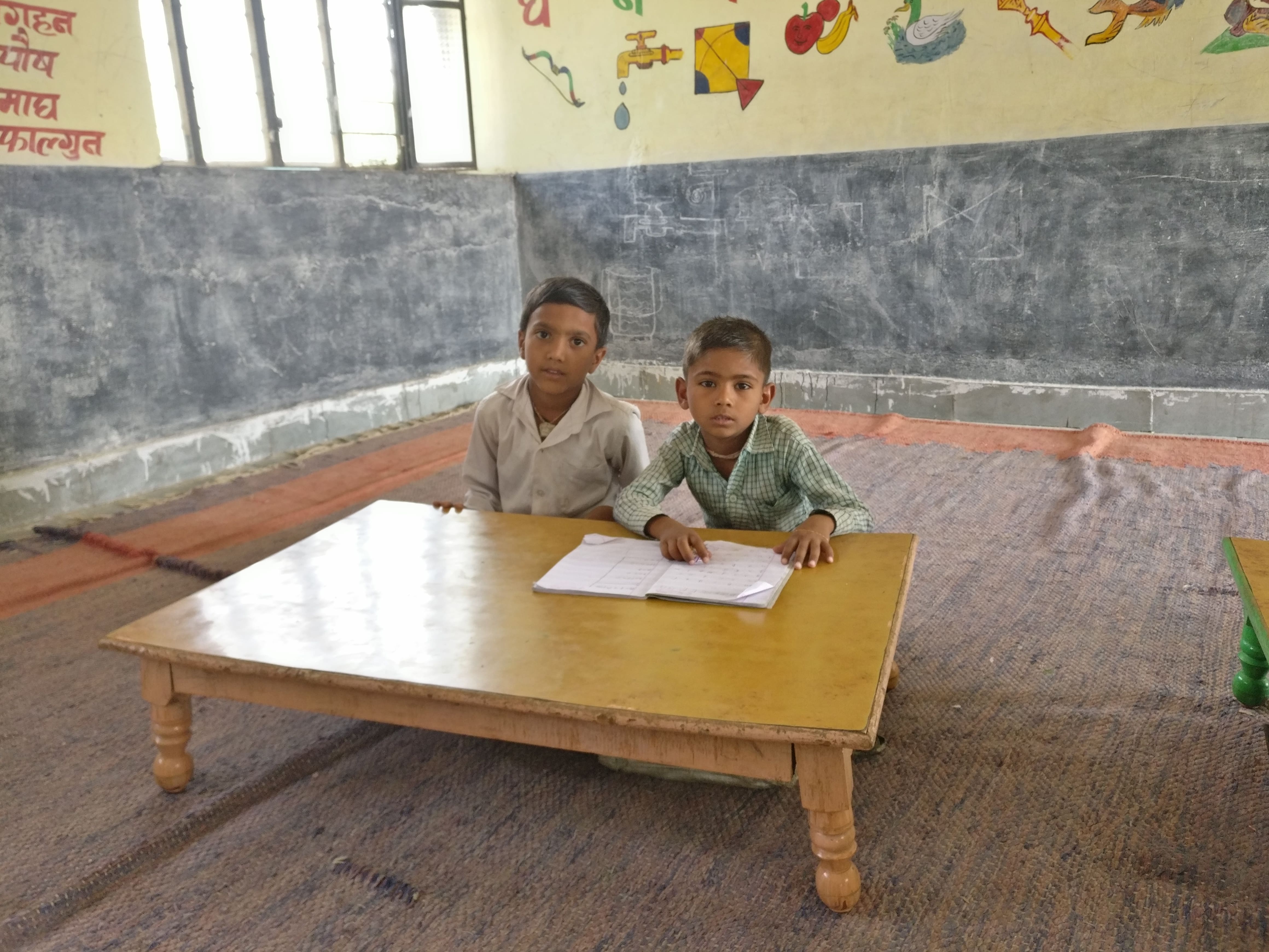 Sajjan Singh (left), in Class 2, has no one to walk with on the hour-long commute to school. Sajjan Singh (left), in Class 2, has no one to walk with on the hour-long commute to school.