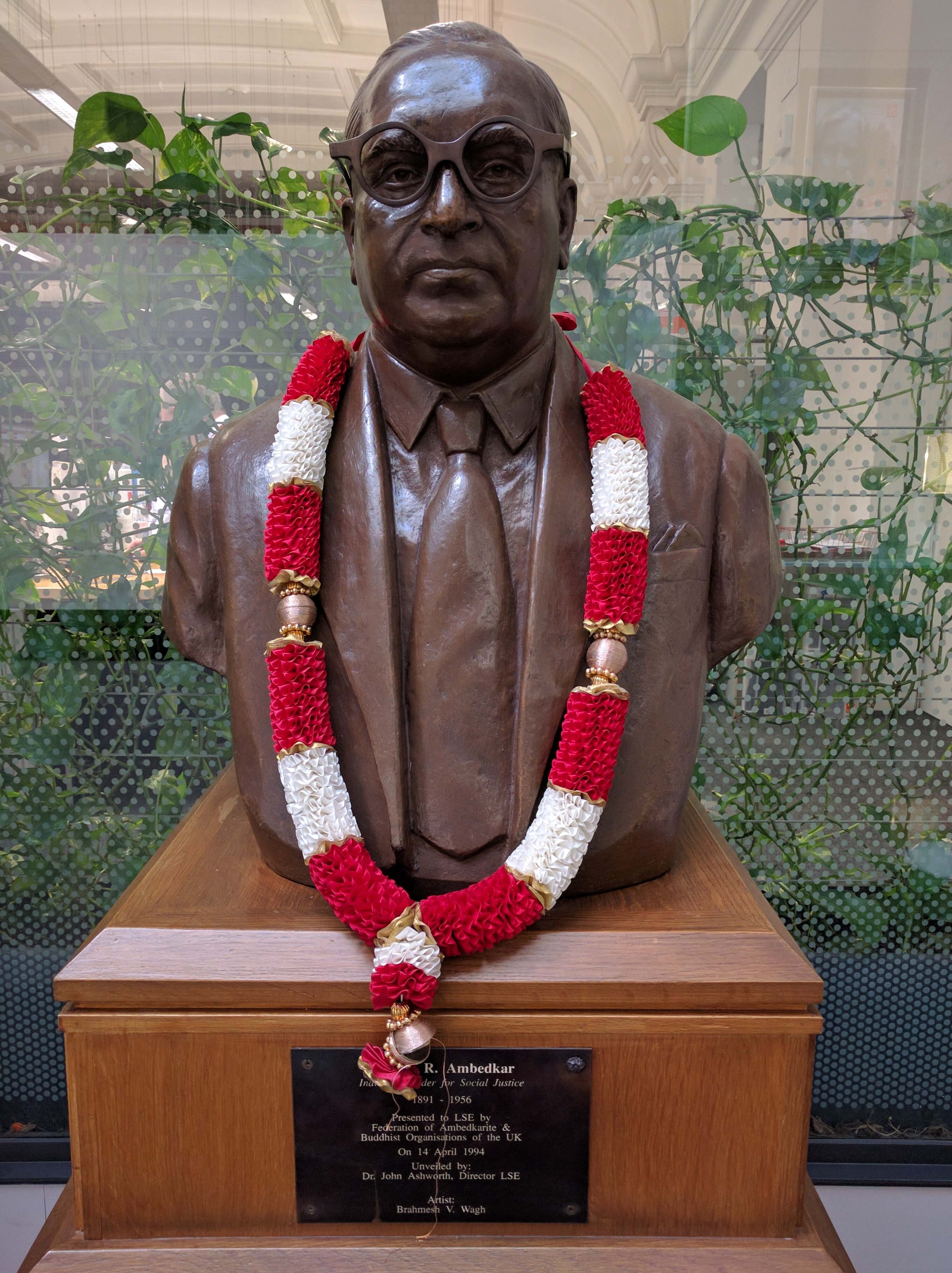 BR Ambedkar's bust on display at the LSE Library. Image courtesy: LSE. BR Ambedkar's bust on display at the LSE Library. Image courtesy: LSE.