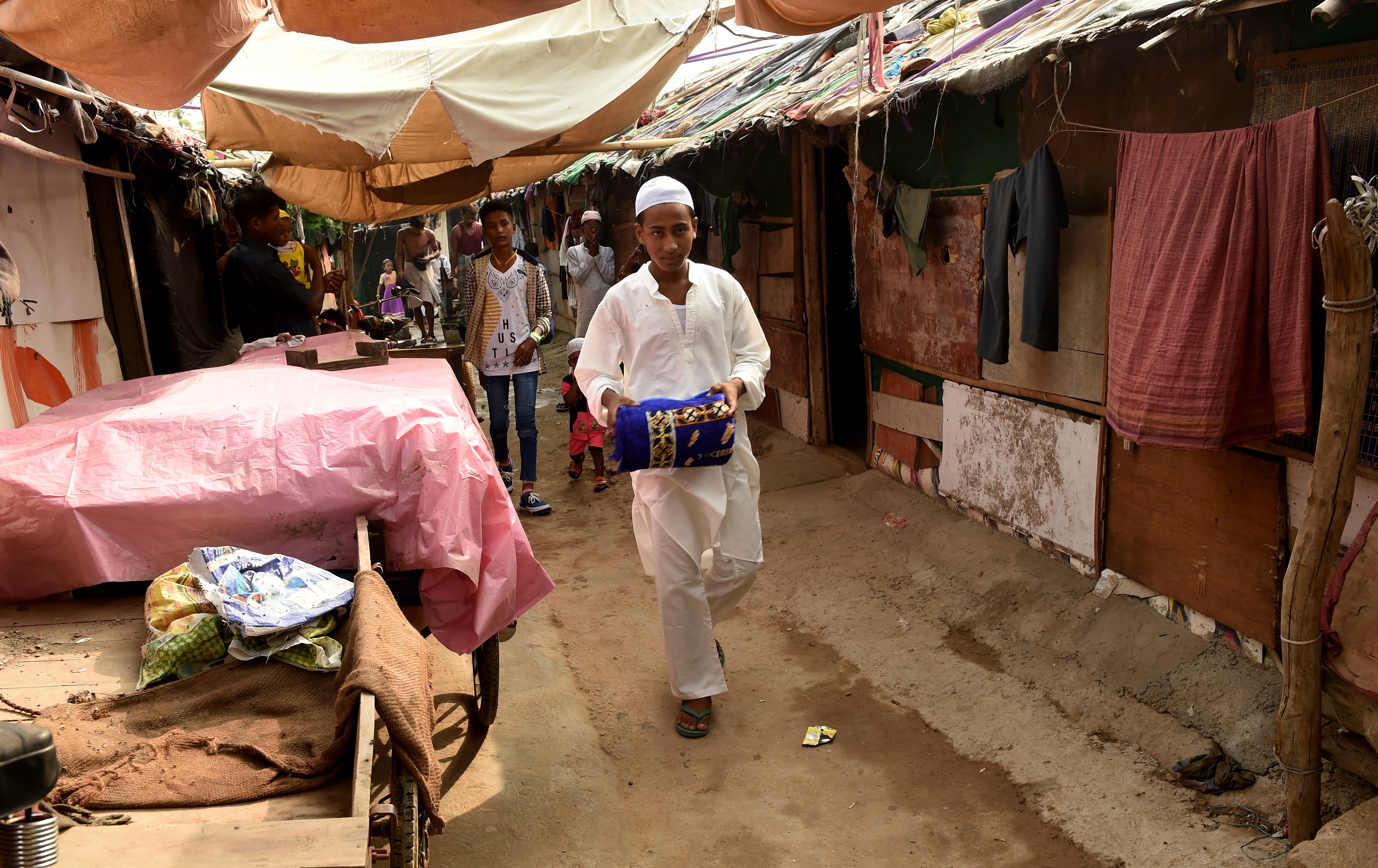 A Rohingya colony in Delhi. Money Sharma/AFP A Rohingya colony in Delhi. Money Sharma/AFP