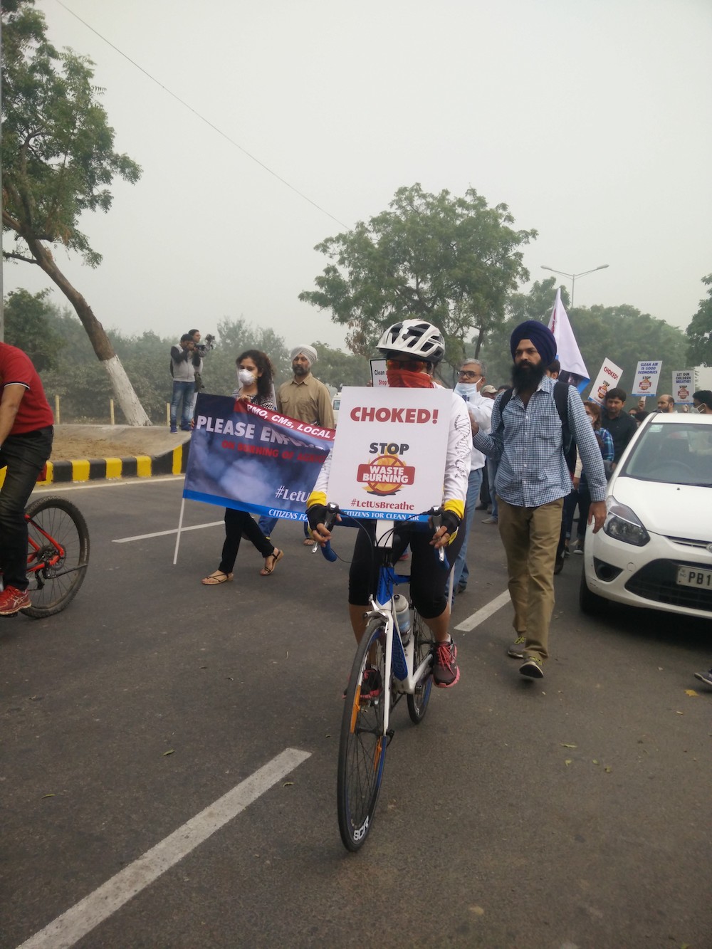The Gurugram demonstration on Saturday. Photo: Rhema Mukti Baxter The Gurugram demonstration on Saturday. Photo: Rhema Mukti Baxter