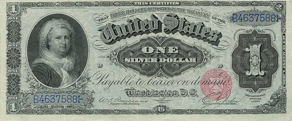 Martha Washington, the first first lady, was the last woman to adorn an American note. Martha Washington, the first first lady, was the last woman to adorn an American note.