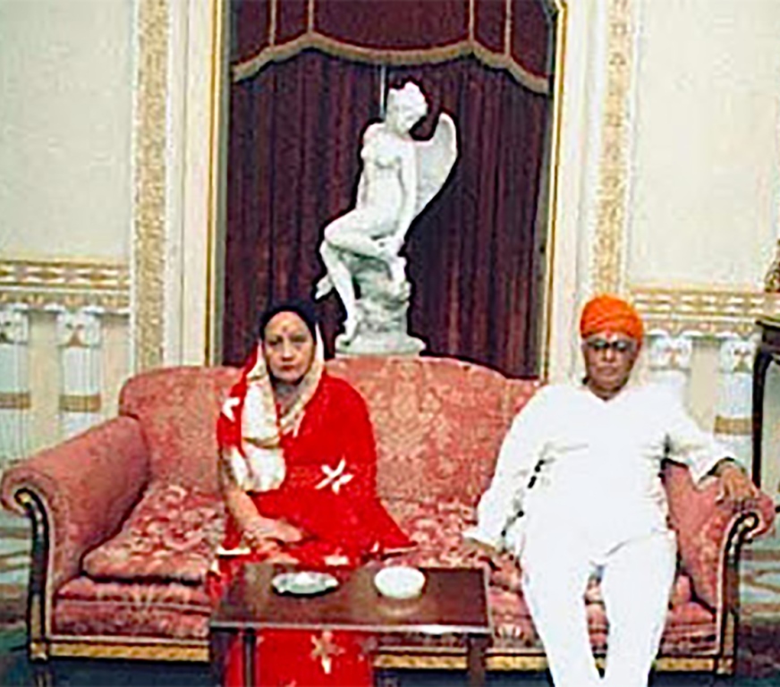 Maharawal Virendrasinhji Natwarsinhji Chauhan and his wife. Maharawal Virendrasinhji Natwarsinhji Chauhan and his wife.