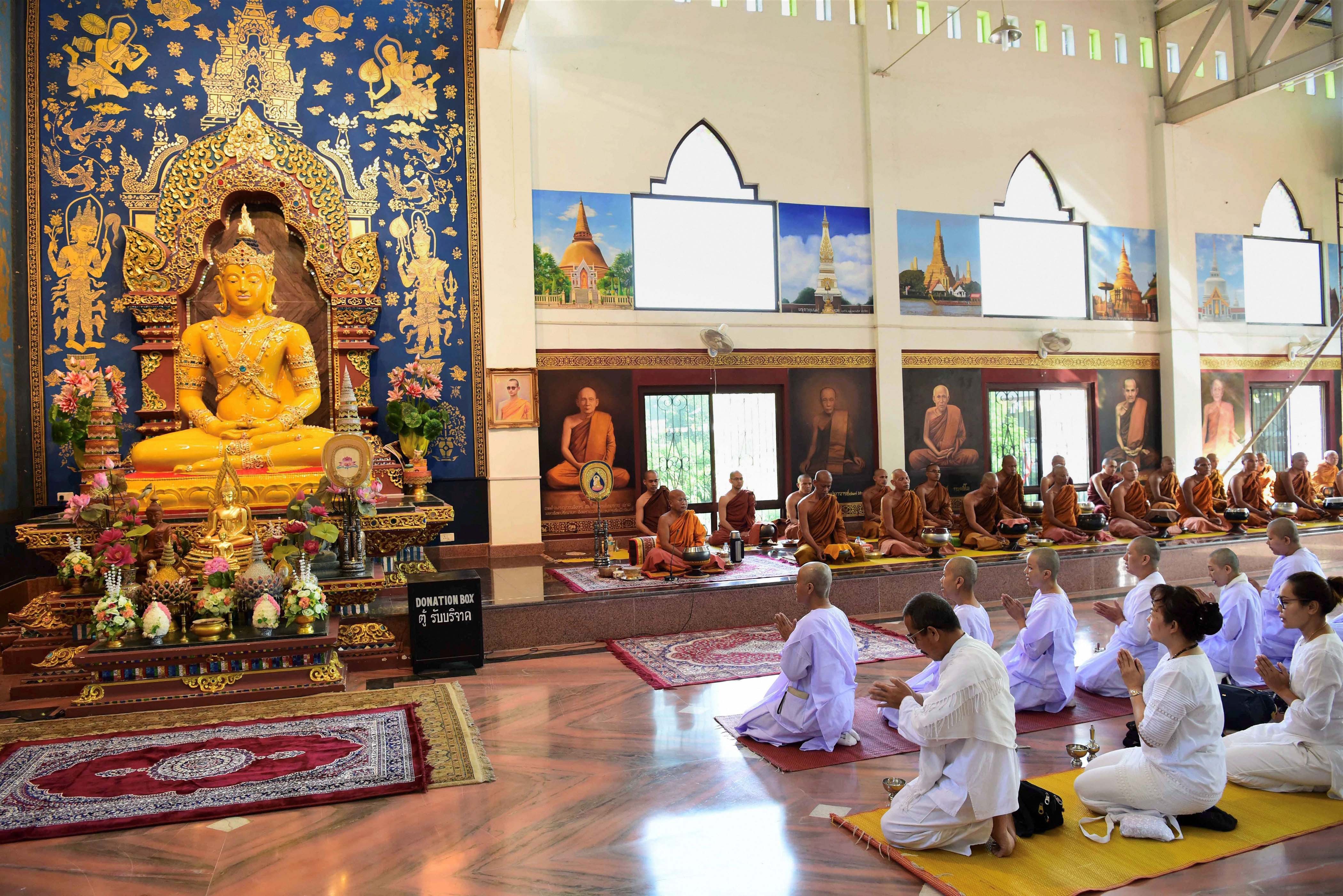 Buddhist monks and devotees offer special prayers on Kartik Purnima at the Bodh Gaya in Bihar. (Credit: PTI) Buddhist monks and devotees offer special prayers on Kartik Purnima at the Bodh Gaya in Bihar. (Credit: PTI)