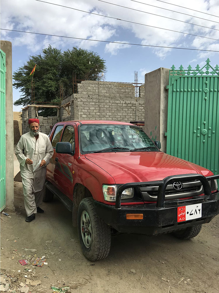 One of the vehicles used by Abu Dhabi’s local staff in Kharan and Washuk district, Balochistan. Photo credit: Subuk Hasnain One of the vehicles used by Abu Dhabi’s local staff in Kharan and Washuk district, Balochistan. Photo credit: Subuk Hasnain